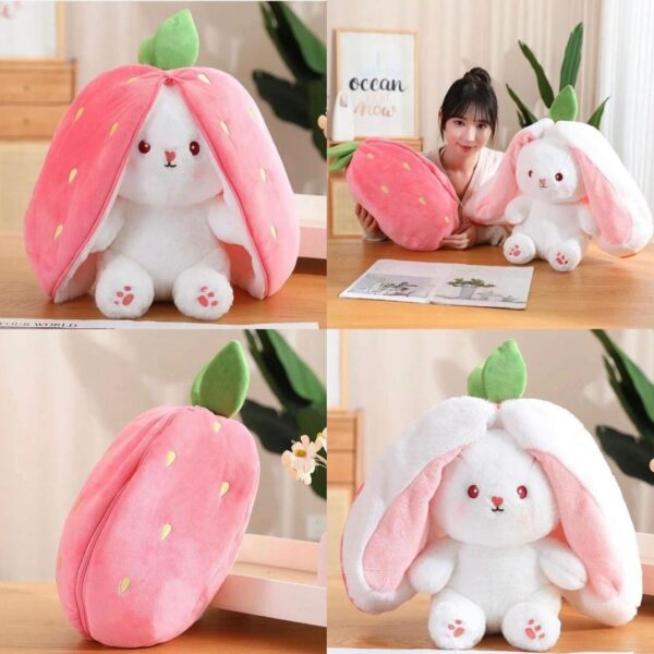 Reversible Cute Rabbit Doll Plush Toy - Image 3